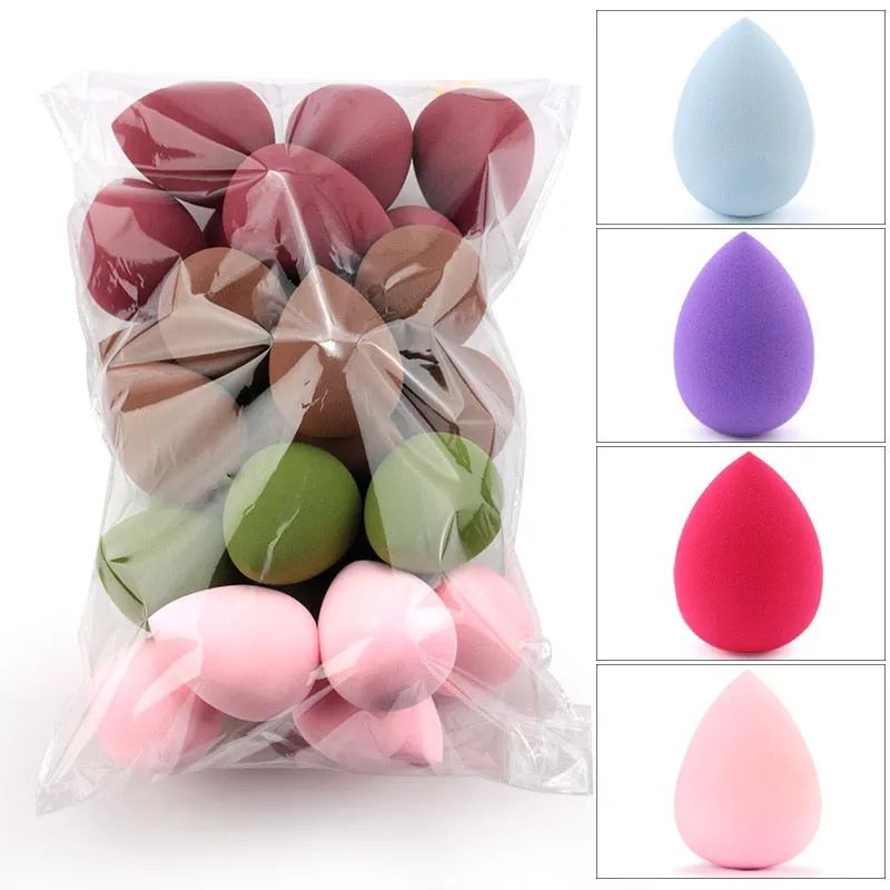 10/20 Pcs Soft Mix Color Makeup Sponge Face Beauty Cosmetic Powder Puff  For Foundation Cream Concealer Make Up Blender Tools