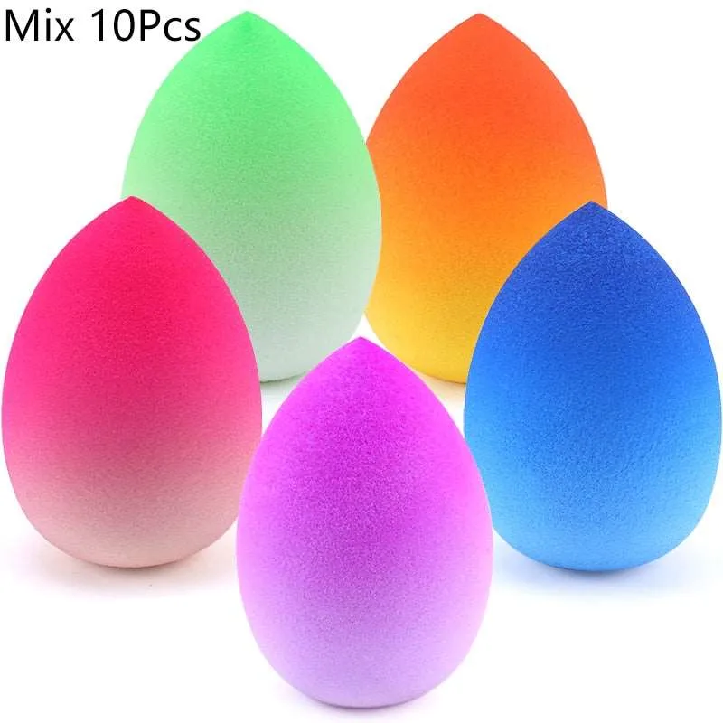 10/20 Pcs Soft Mix Color Makeup Sponge Face Beauty Cosmetic Powder Puff  For Foundation Cream Concealer Make Up Blender Tools