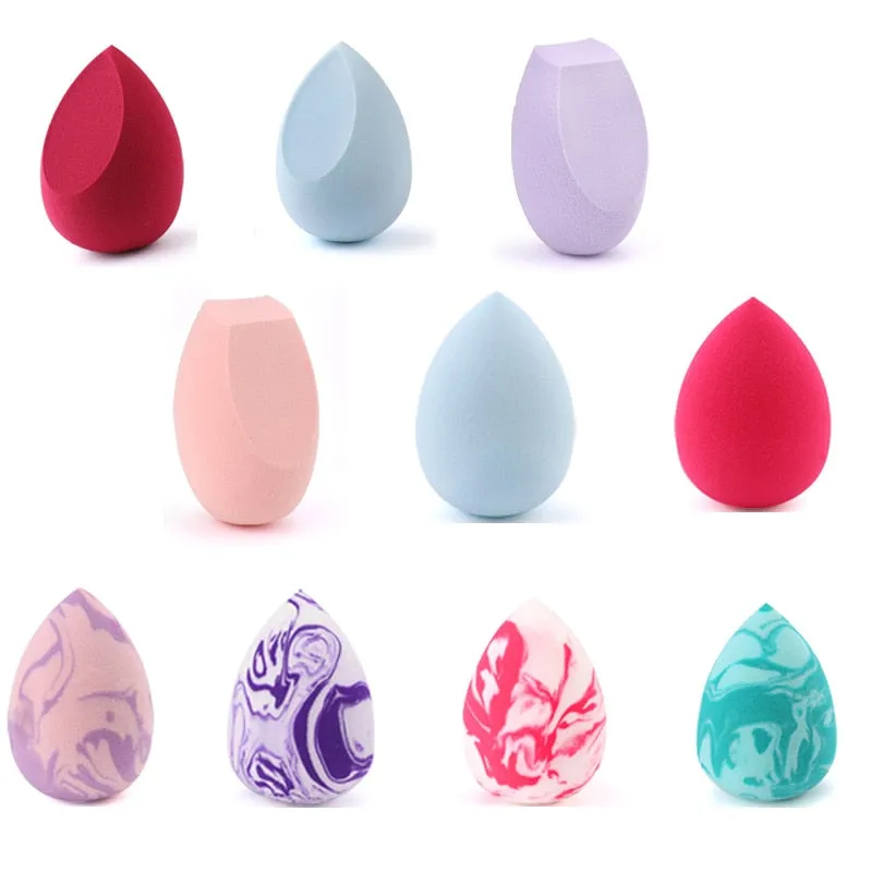 10/20 Pcs Soft Mix Color Makeup Sponge Face Beauty Cosmetic Powder Puff  For Foundation Cream Concealer Make Up Blender Tools