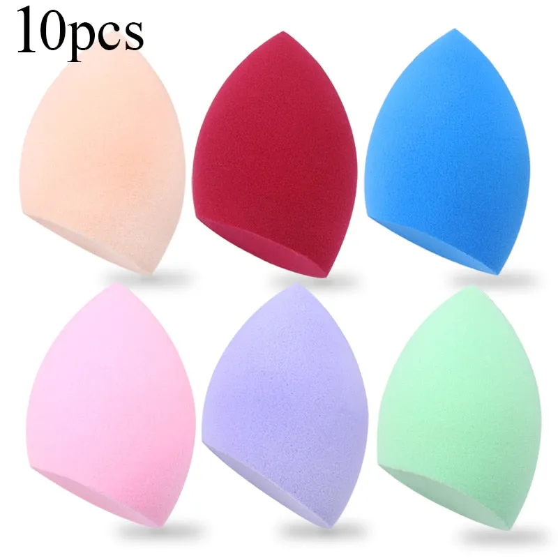 10/20 Pcs Soft Mix Color Makeup Sponge Face Beauty Cosmetic Powder Puff  For Foundation Cream Concealer Make Up Blender Tools