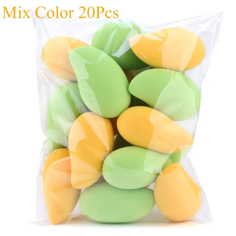 10/20 Pcs Soft Mix Color Makeup Sponge Face Beauty Cosmetic Powder Puff  For Foundation Cream Concealer Make Up Blender Tools