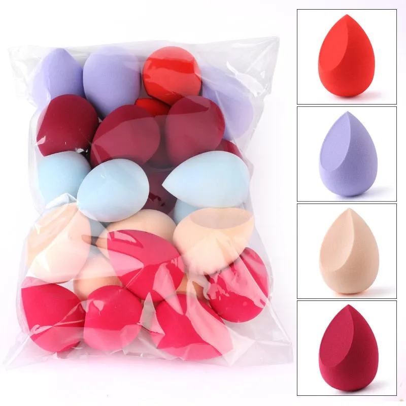 10/20 Pcs Soft Mix Color Makeup Sponge Face Beauty Cosmetic Powder Puff  For Foundation Cream Concealer Make Up Blender Tools