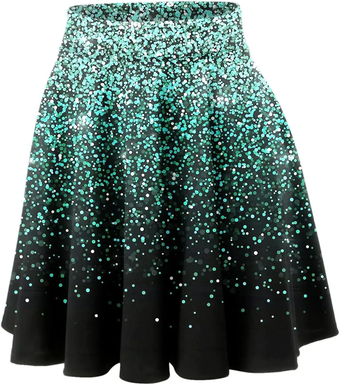 2023 Skirt Women's Fashion Short Skirt Womens A Line Midi Skirt High Elastic Waist Sequin Skirts Pleated Ruffle