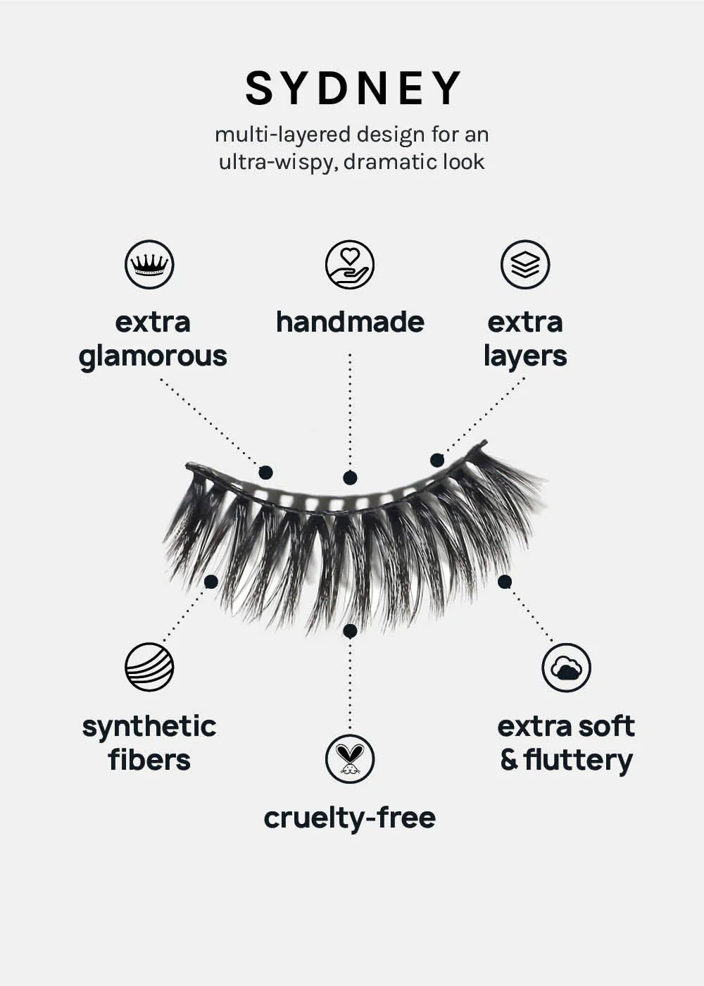 A  Glam 3D Faux Mink Lashes - Sydney