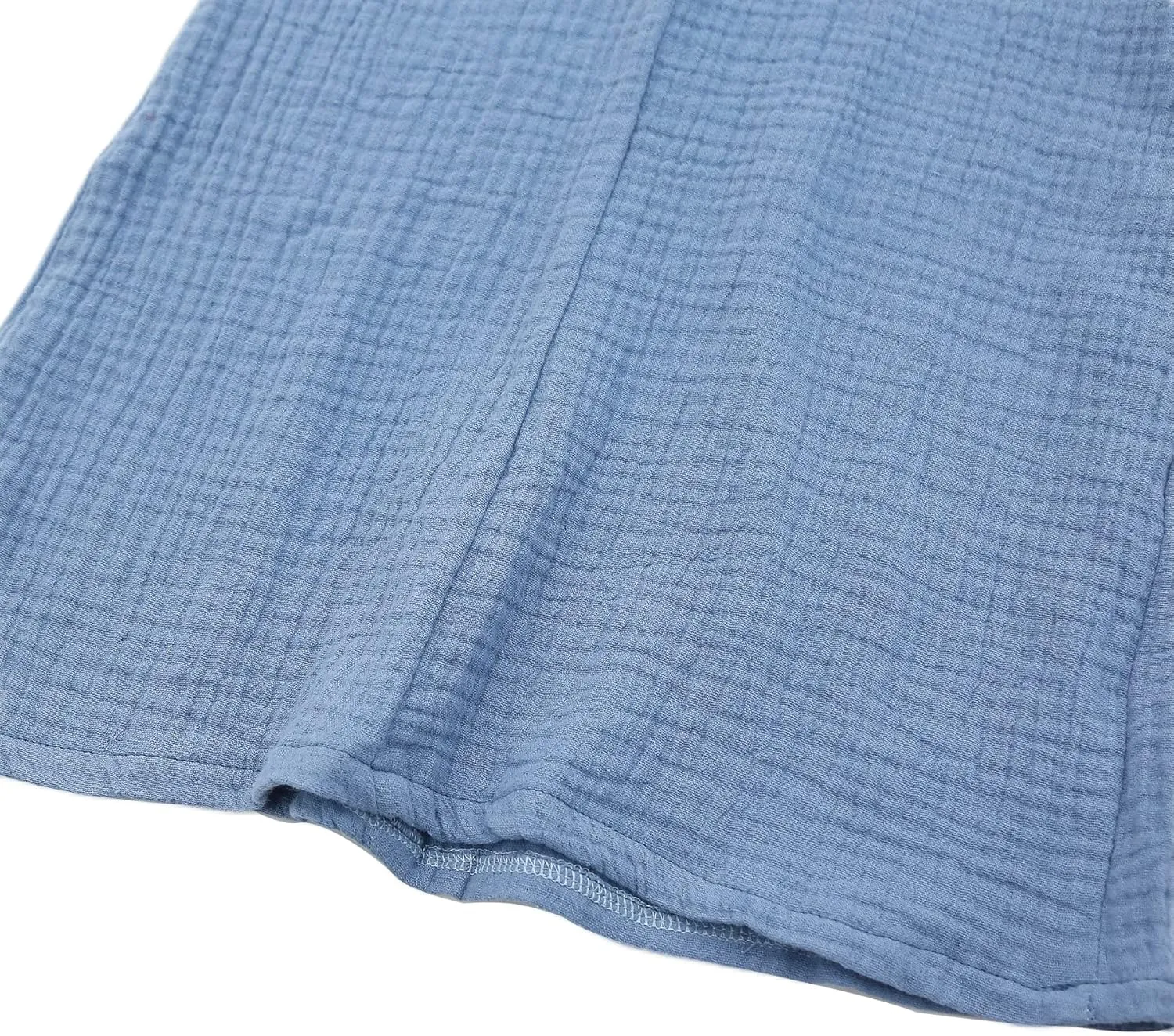 Amazhiyu Women's Cotton Gauze Wide Leg High-Waist Casual Palazzo Summer Pants