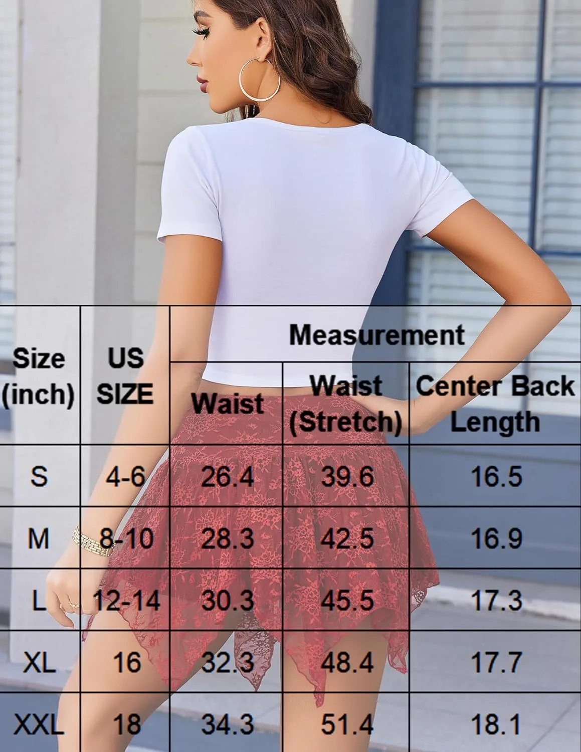 Avidlove Lace Mini Skirts for Women Flowy Skirt Y2k Layered Asymmetrical Short Skirt