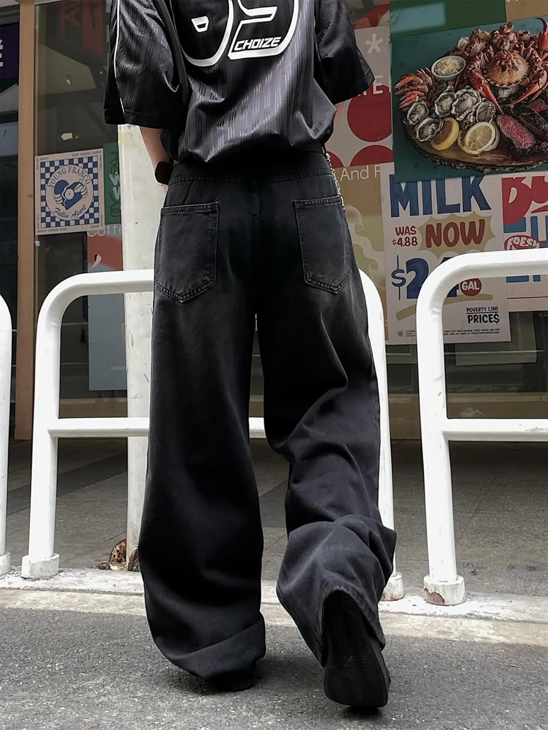Baggy Jeans for Men Super Wide Leg Jeans Street Style Hip Hop Skater Denim Pants Streetwear
