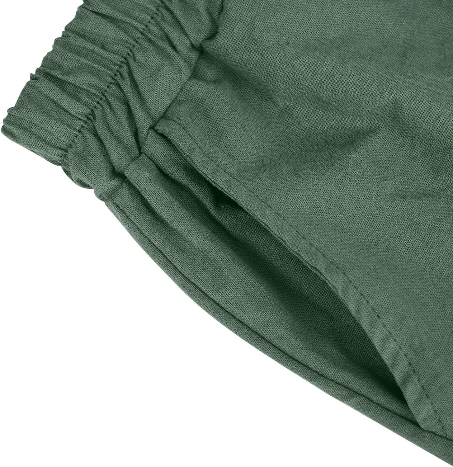 Bermuda Shorts for Women Knee Length Summer Beach Linen Shorts Lightweight Wide Leg High Waisted Long Short w/Pockets