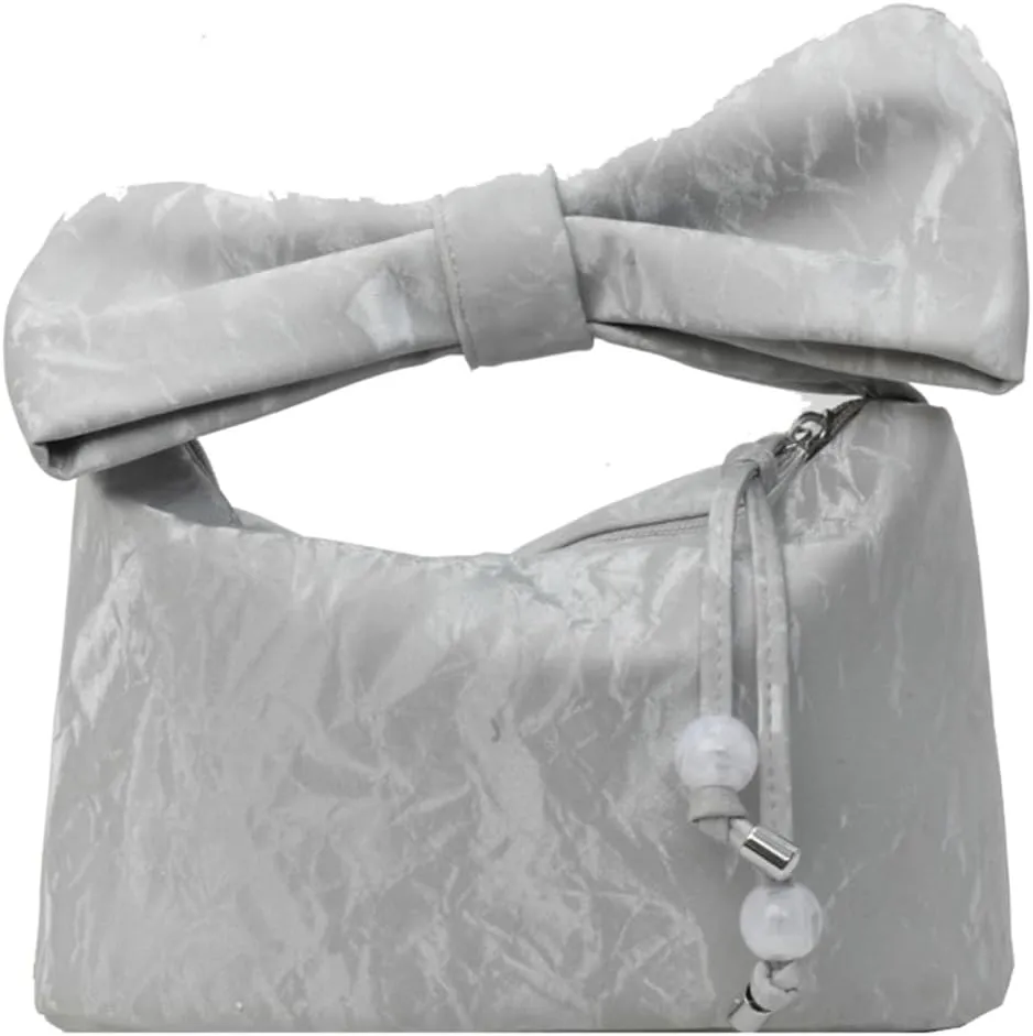 Bow-Tie Clutch Purses for Women Summer Evening Bag Cute Hobo Shoulder Bag Crossbody Purse Top-Handle Tote Handbag
