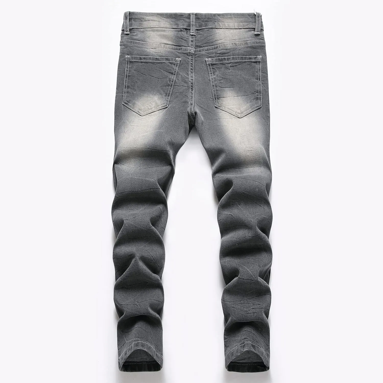 Boy's Skinny Fit Ripped Distressed Stretch Fashion Denim Jeans Pants