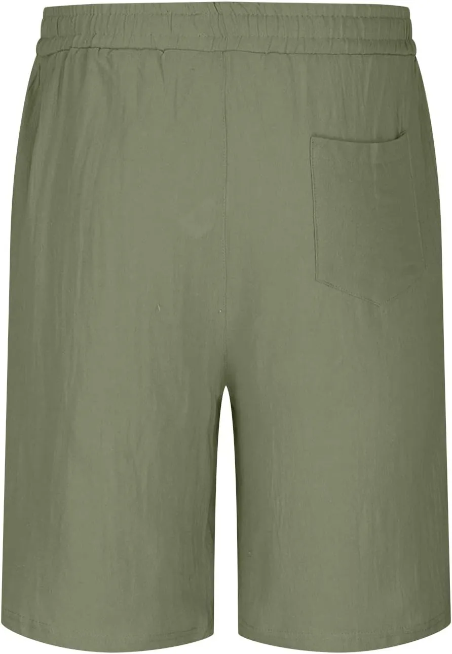 Business Shorts for Men knee-length Stylish Trunks Short Pants Trouser Breathable Slim Fit Straight Trunks Pants