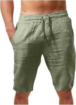Business Shorts for Men knee-length Stylish Trunks Short Pants Trouser Breathable Slim Fit Straight Trunks Pants