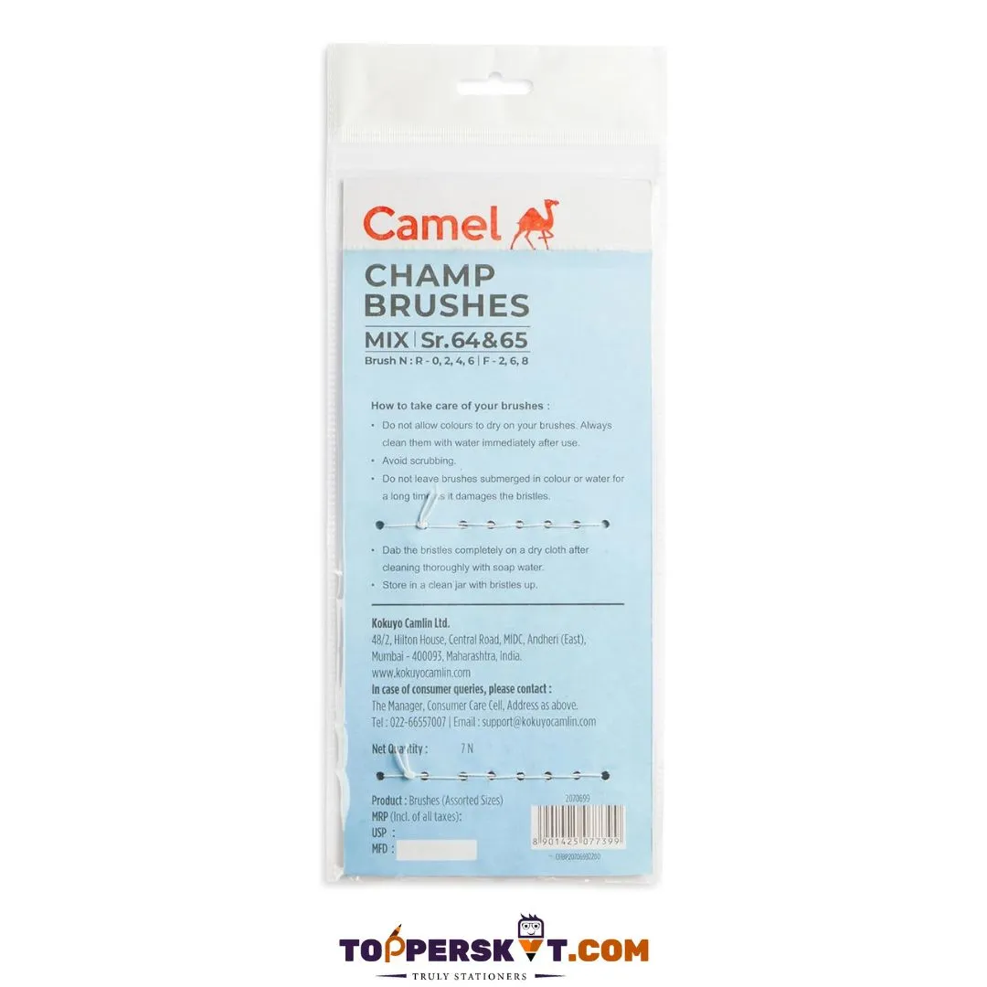 Camel Champ Brushes Mix Set- Sr. 64 & 65 ( Pack of 7 )
