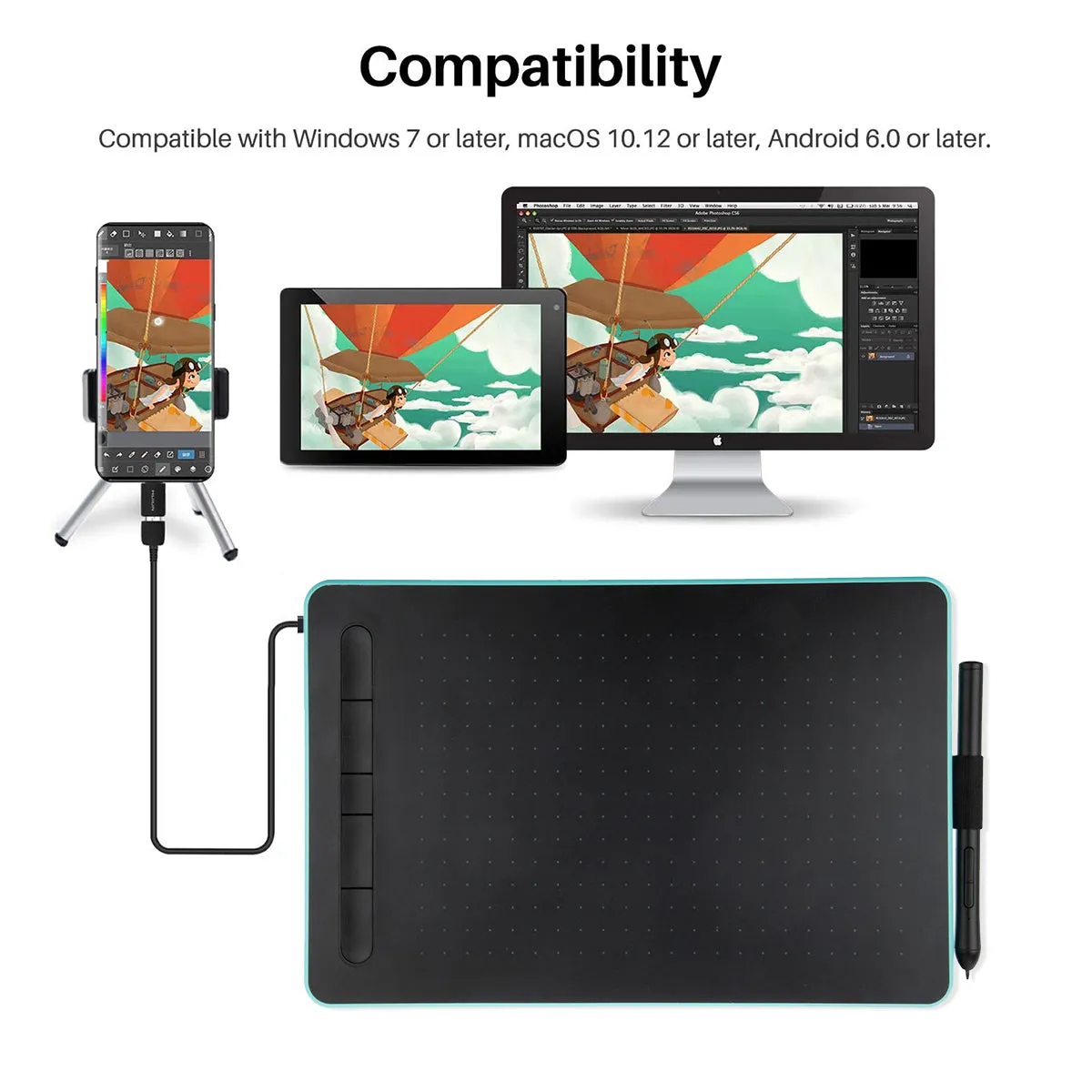 CASE U Graphics Tablet  (12 Inch) - Blue
