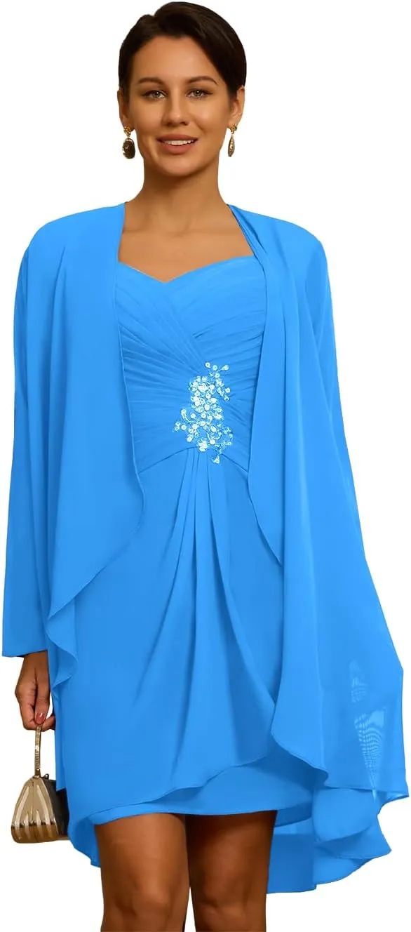 Casual Mother of The Bride Dresses for Wedding Applique Sequin Laces Mother of The Groom Dresses