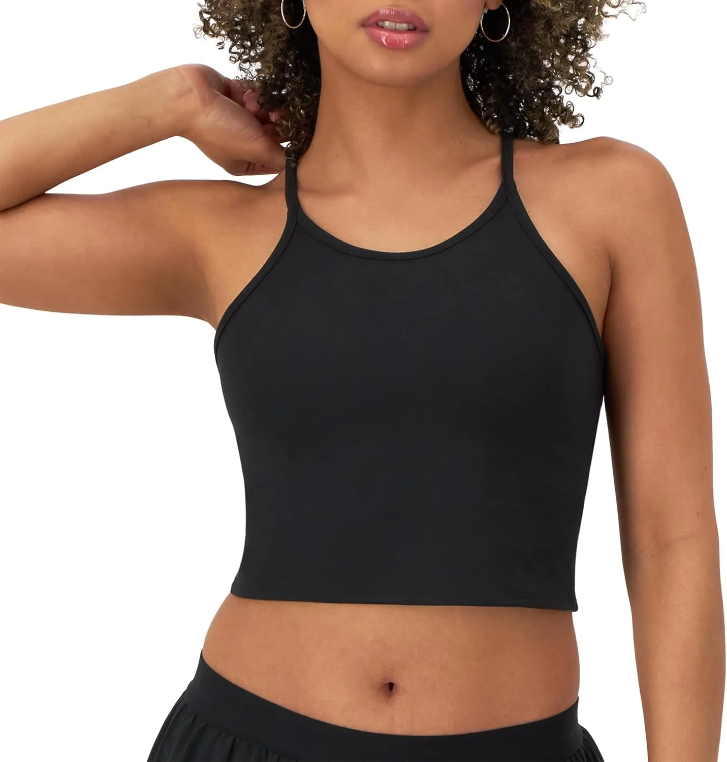 Champion Women's Cami Soft Touch, Longline Cami with Shelf Bra For Women, Anti Odor, Tank Top