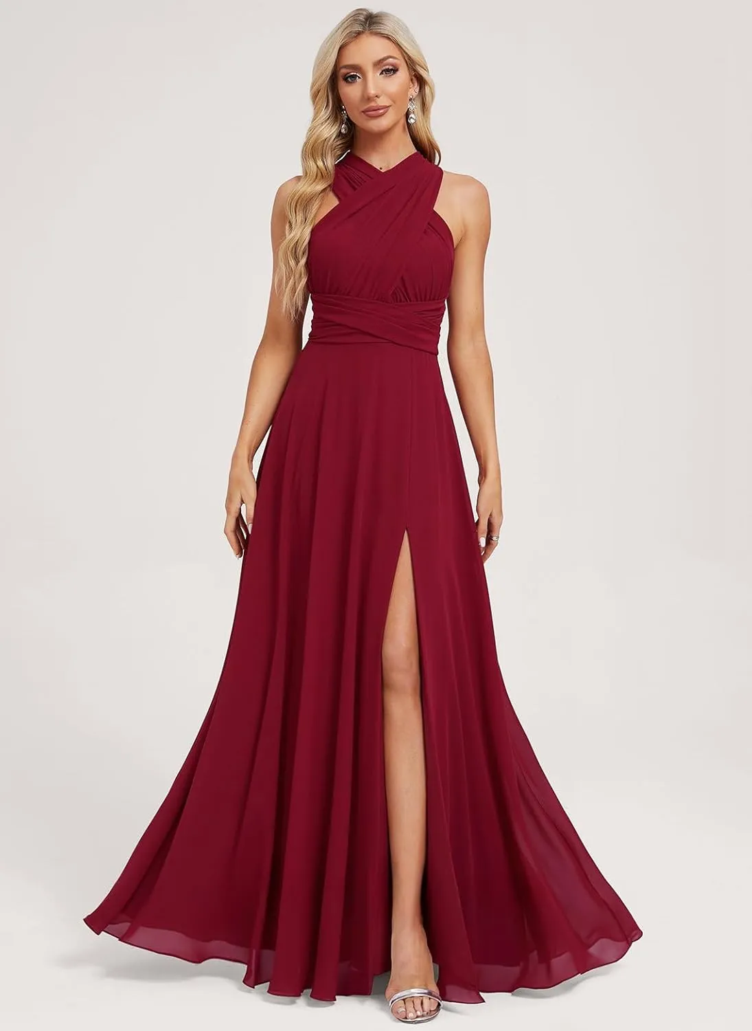 Convertible Bridesmaid Dresses Long Infinity Formal Dress Chiffon Wedding Guest Dress