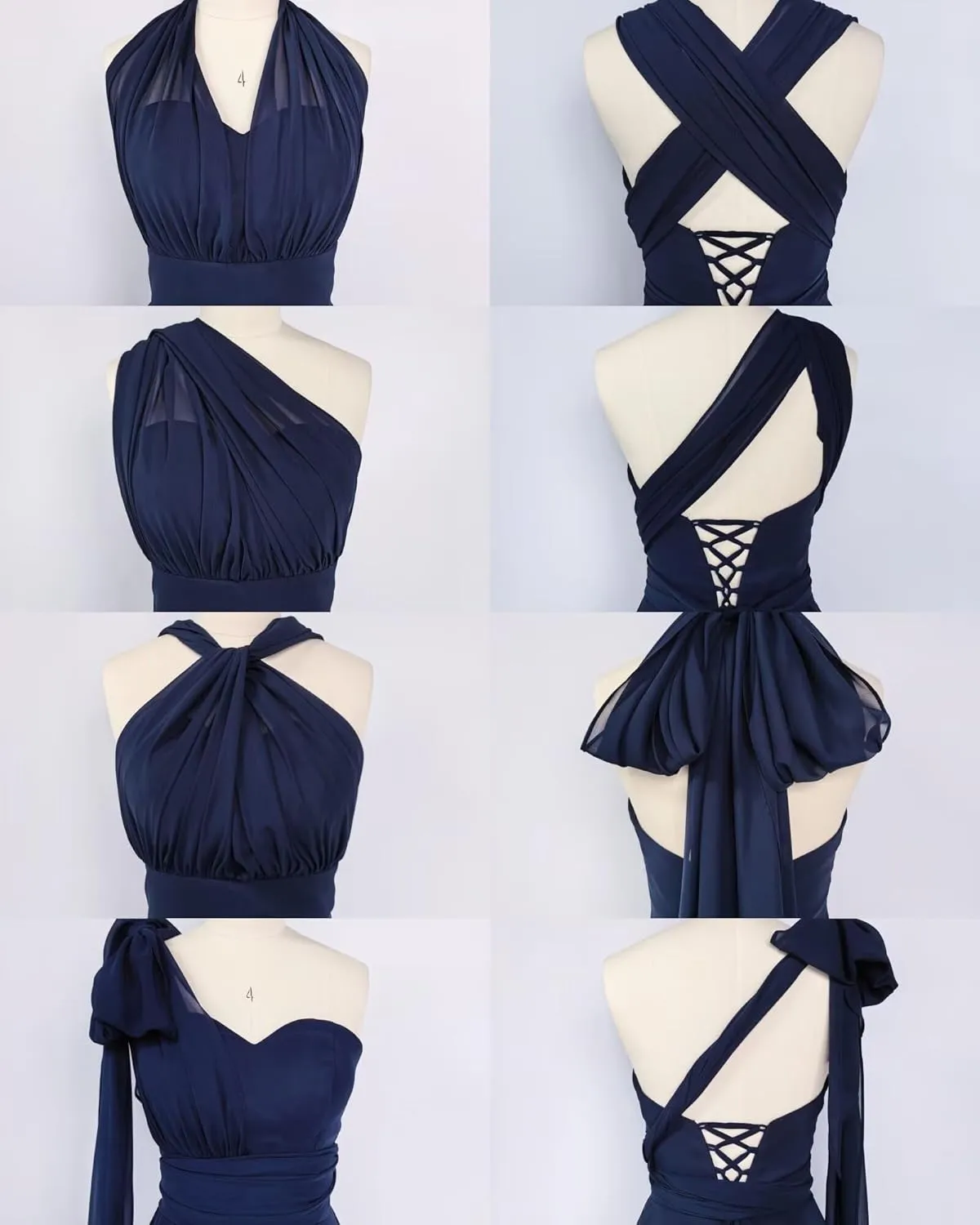 Convertible Bridesmaid Dresses Long Infinity Formal Dress Chiffon Wedding Guest Dress