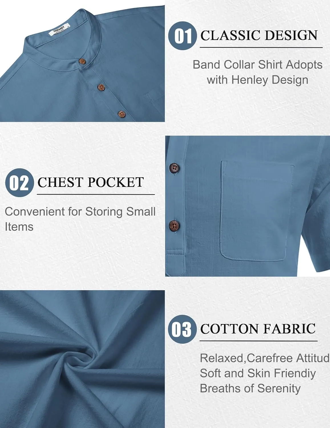 COOFANDY Men's 2 Piece Cotton Linen Sets Summer Beach Outfits Casual Short Sleeve Henley Shirts and Vacation Shorts