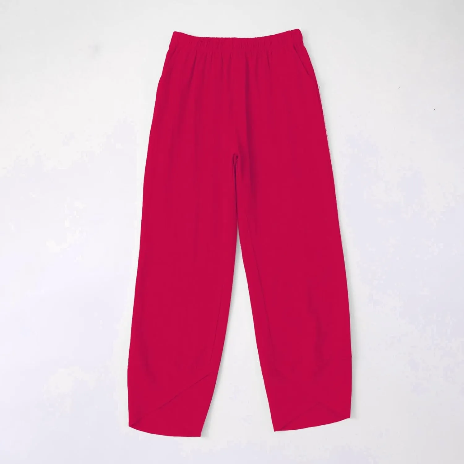 Cotton Linen Pants for Women Plus Size Cropped Wide Leg Summer Casual Loose Fit Trousers Beach Lounge Work