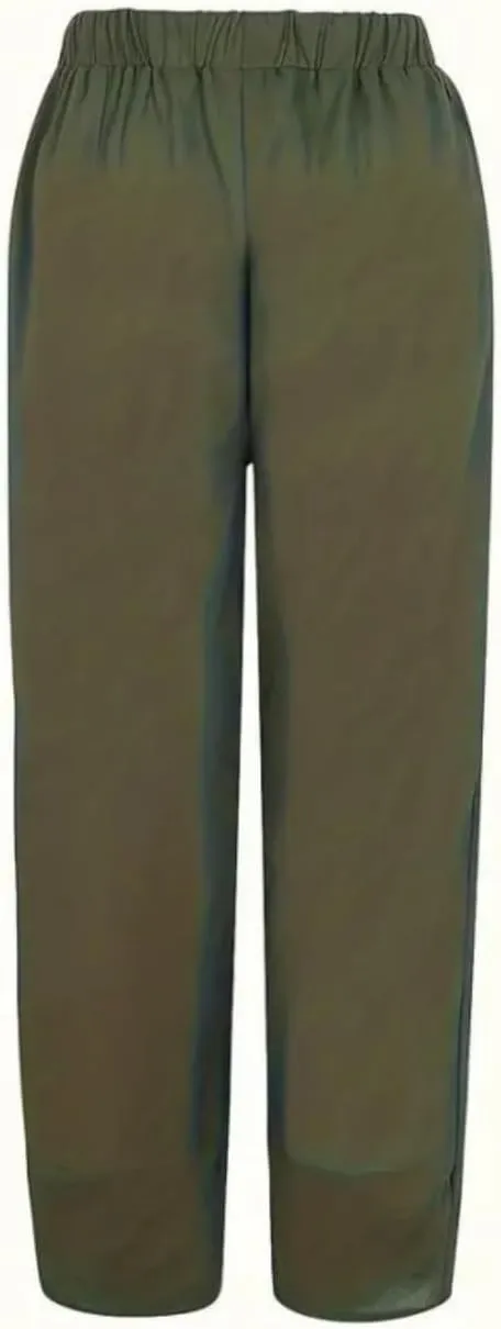 Cotton Linen Pants for Women Wide Leg Elastic Waist Capri Pant Casual Loose Palazzo Cropped Trousers with Pockets