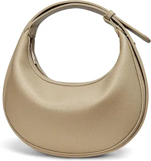 Crescent Shoulder Bag for Women Trendy Crossbody Hobo Purse Genuine Leather for Daily Wear