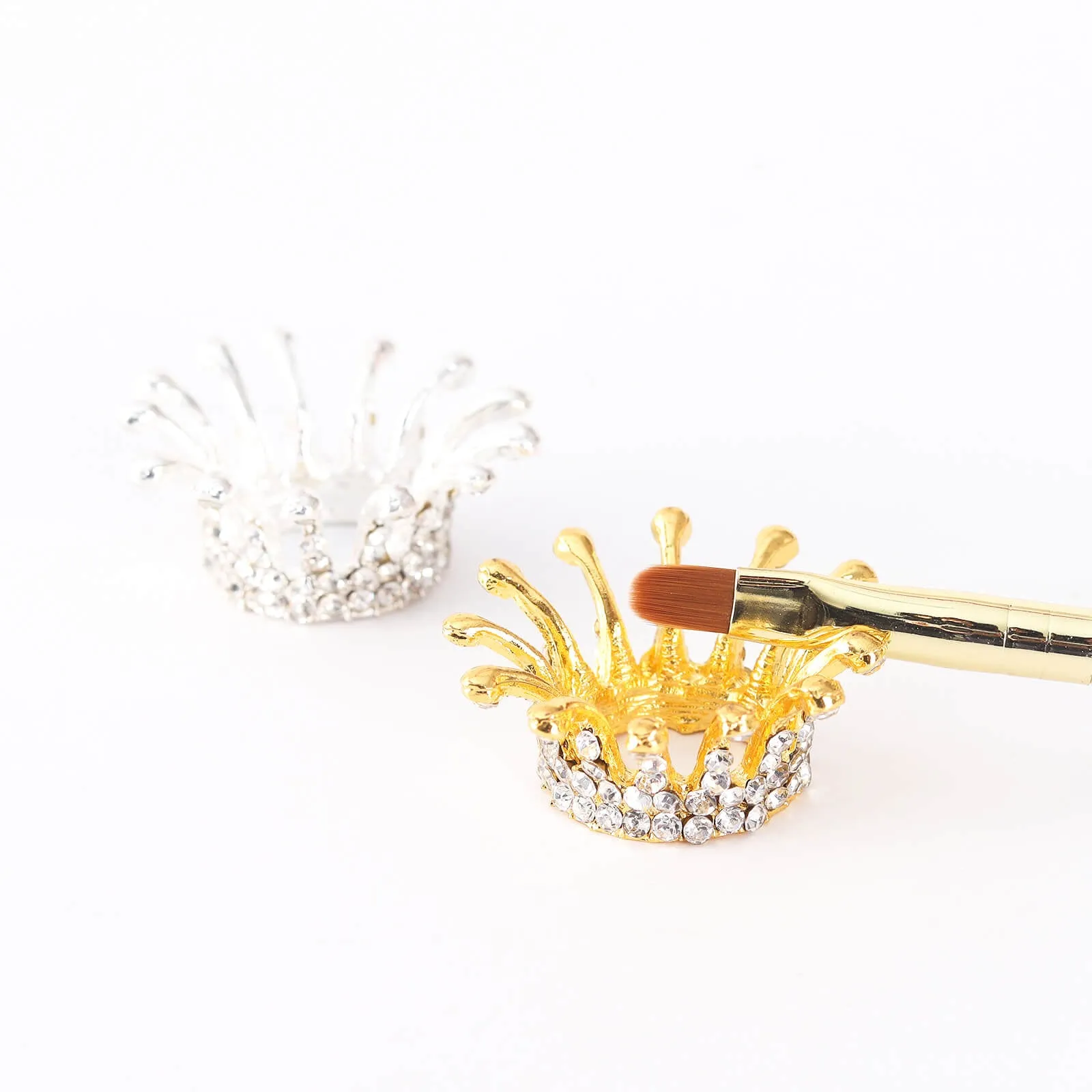 Crown Brush Holder-Silver