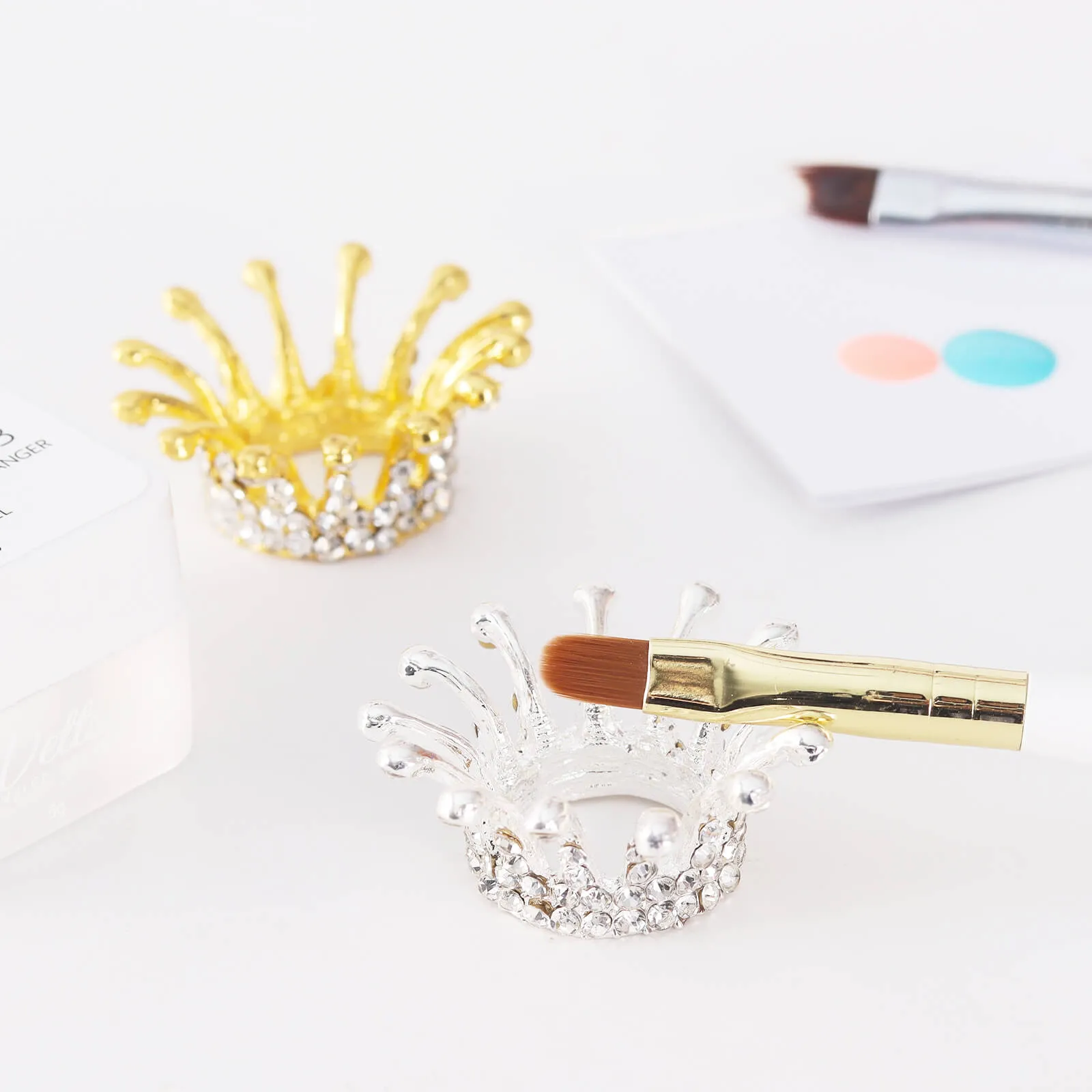 Crown Brush Holder-Silver