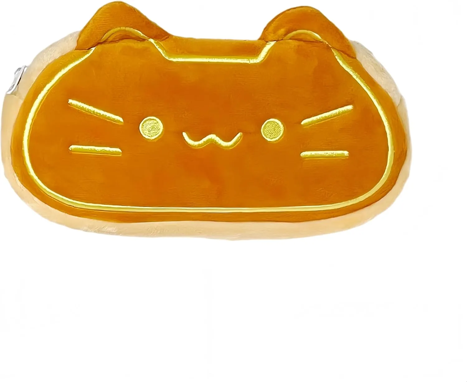 Cute Caramel-Colored Cat Cosmetic Bag, High-Value Stationery Large-Capacity Storage Bag(Brown)