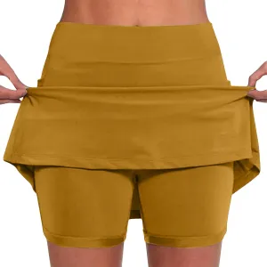 DDAPJ pyju Skorts for Women Plus Size Dressy Casual Athletic Golf Tennis Skirts 2025 Summer High Waist Skort Mini Skirt