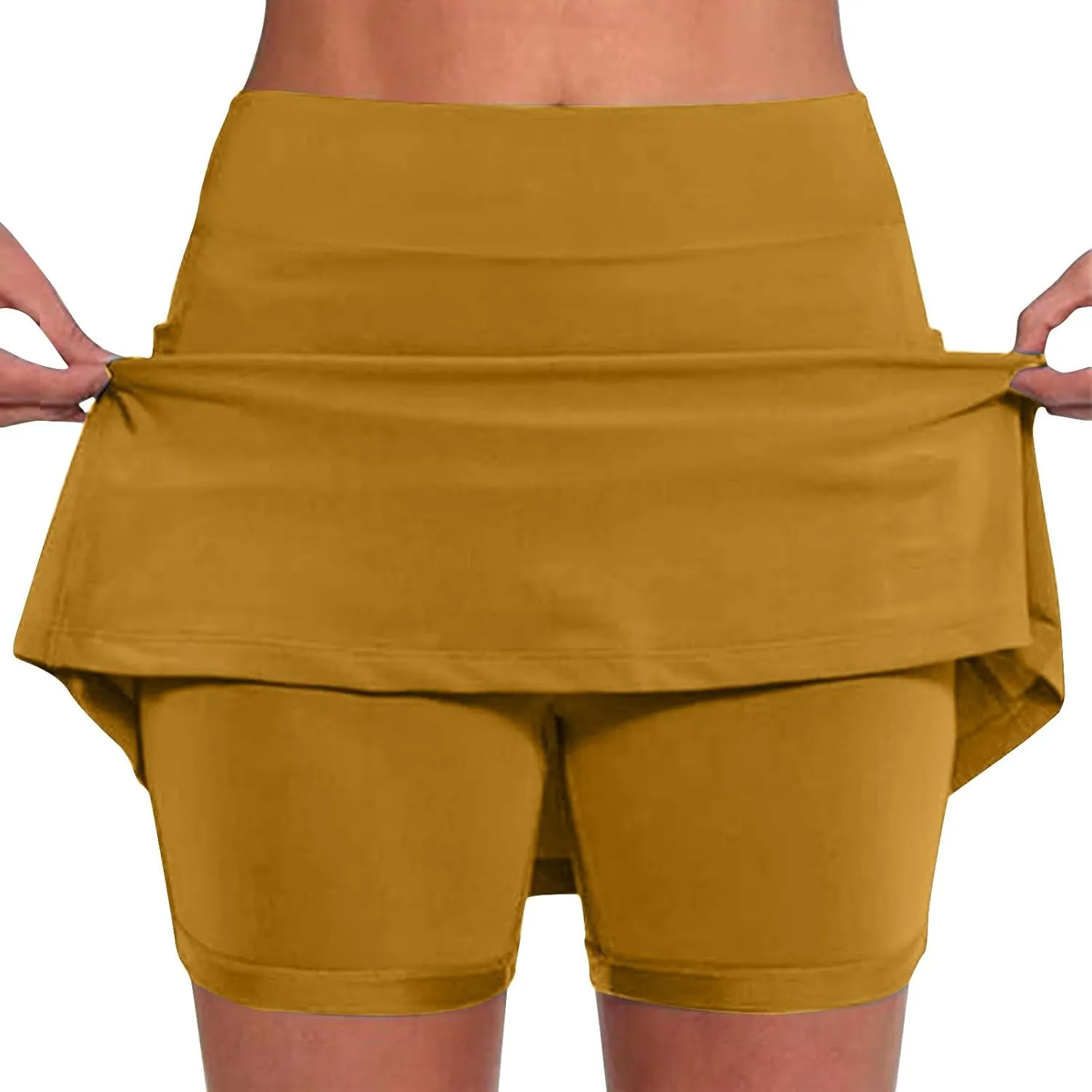 DDAPJ pyju Skorts for Women Plus Size Dressy Casual Athletic Golf Tennis Skirts 2025 Summer High Waist Skort Mini Skirt