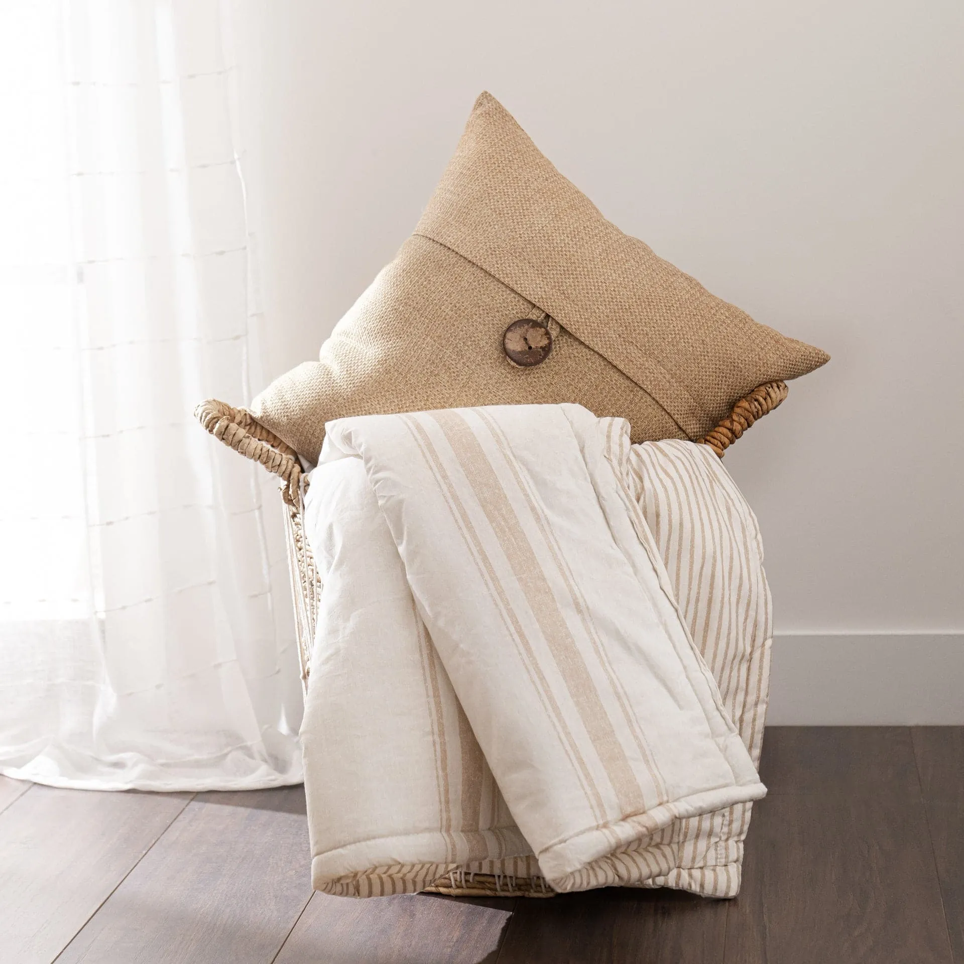 Farmhouse Stripe Throw Blanket