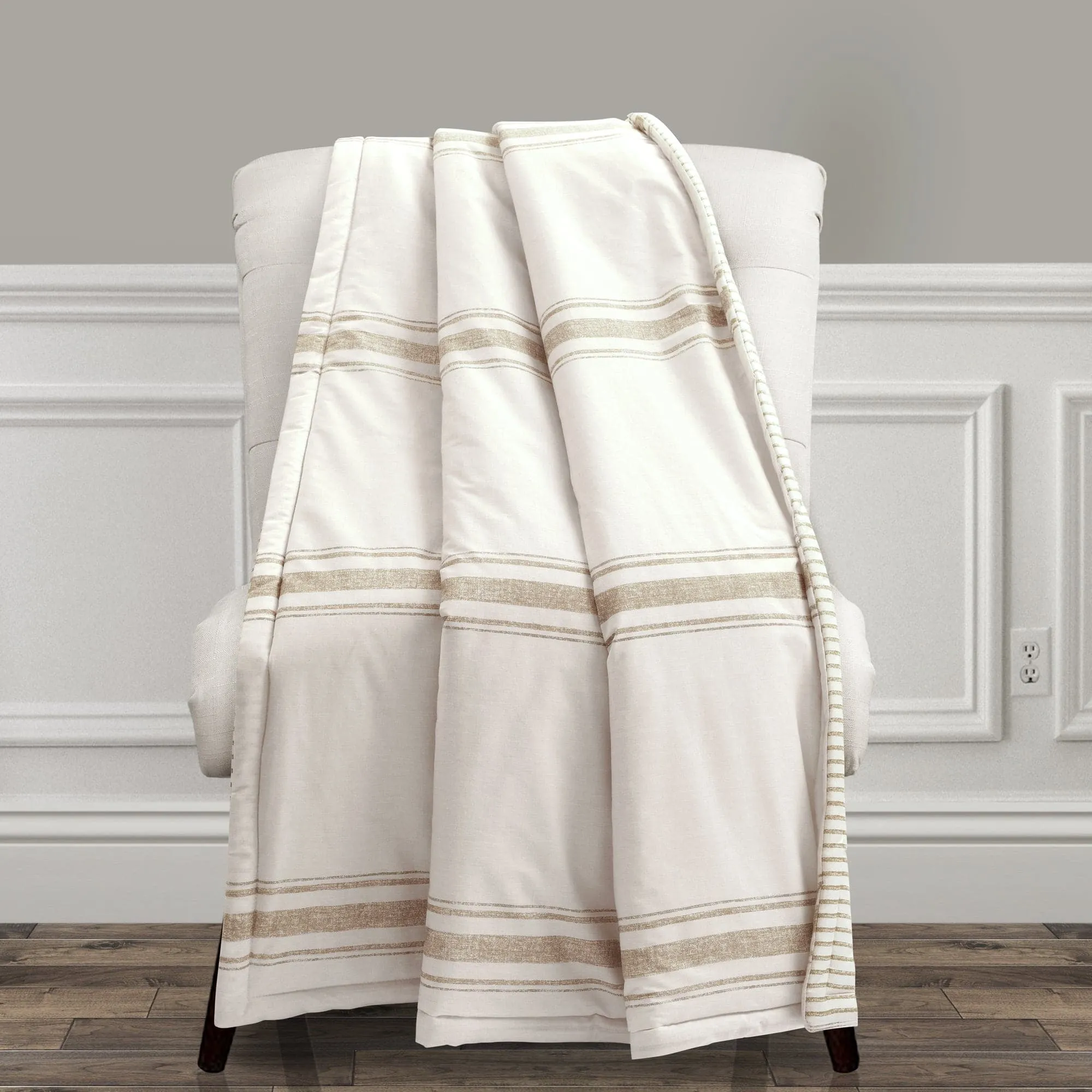 Farmhouse Stripe Throw Blanket