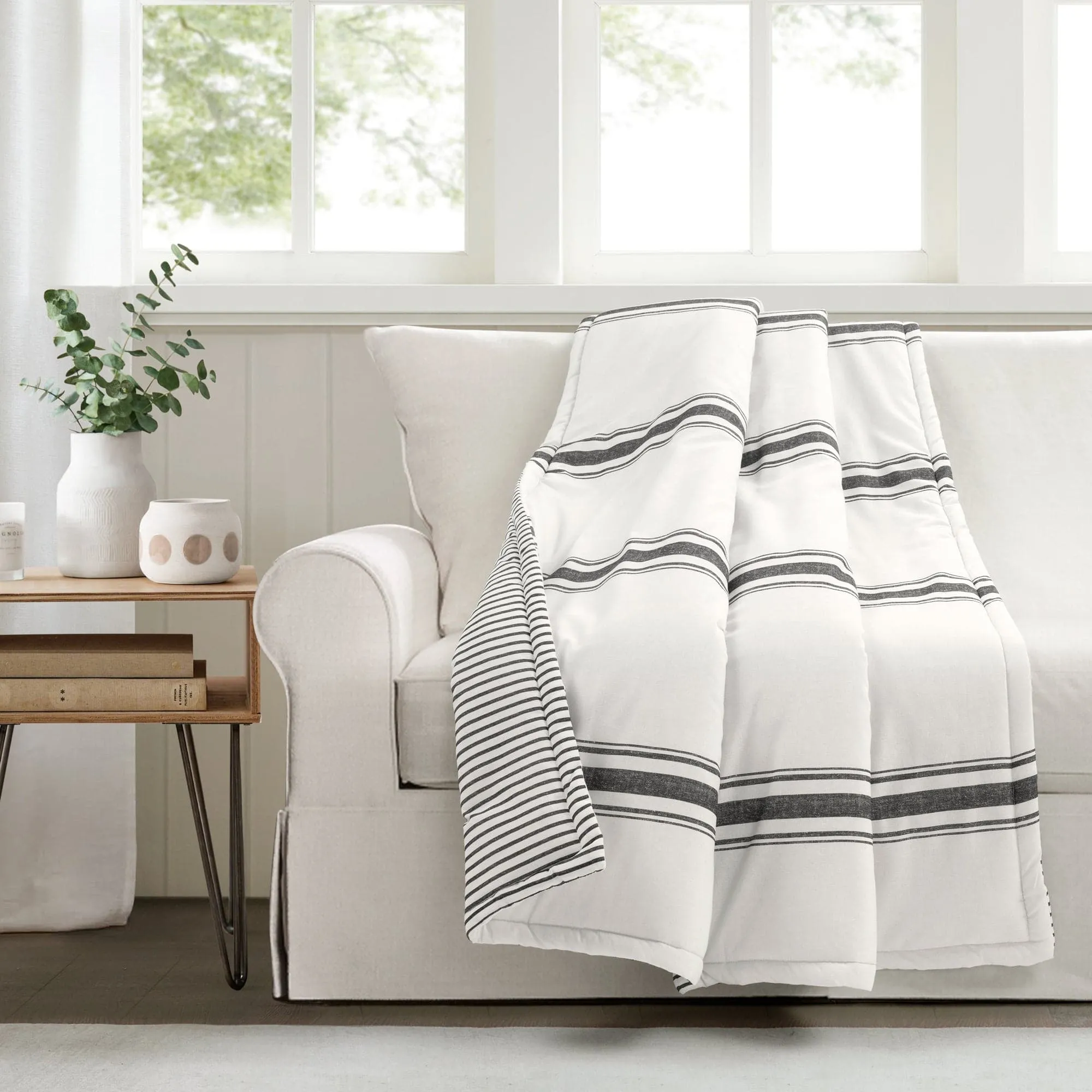 Farmhouse Stripe Throw Blanket
