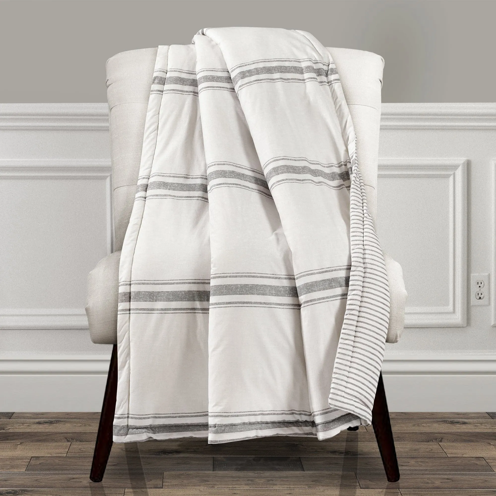 Farmhouse Stripe Throw Blanket