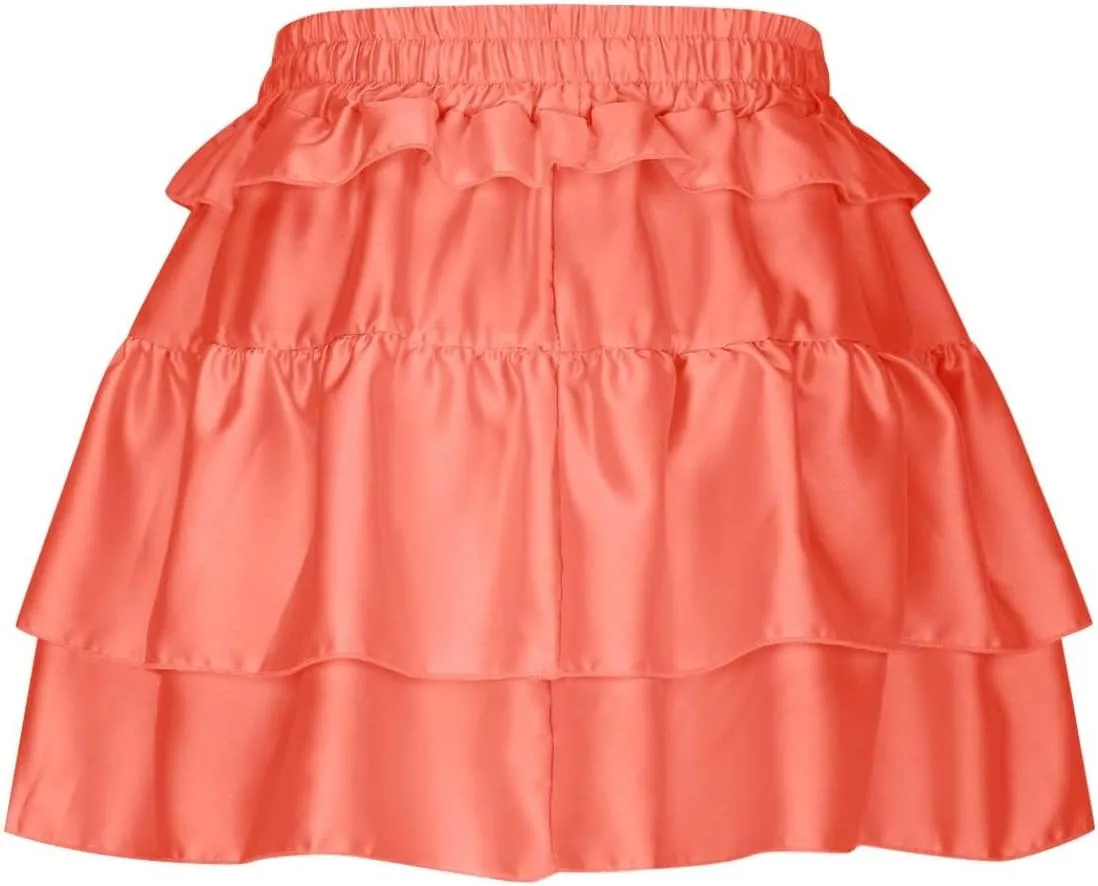 Flowy Skirts for Women Casual Shorts Boho Dress Sexy Floral Skorts Ruffle Mini Skirt Running Tennis Butterfly Shorts
