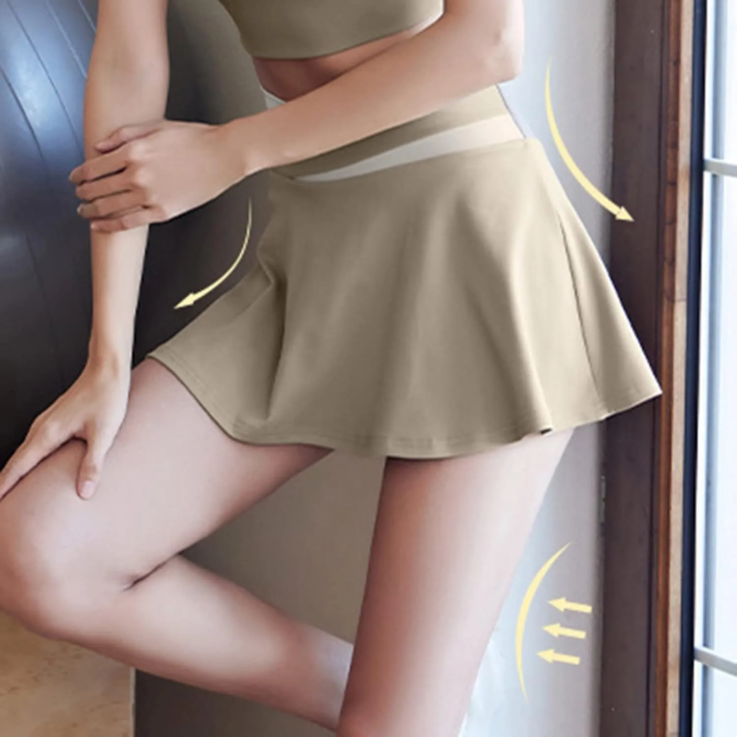 Flowy Skirts for Women High Waisted Solid Color Athletic Ruffle Pleated Skirt Trending Cute Dance Skirts for Tennis