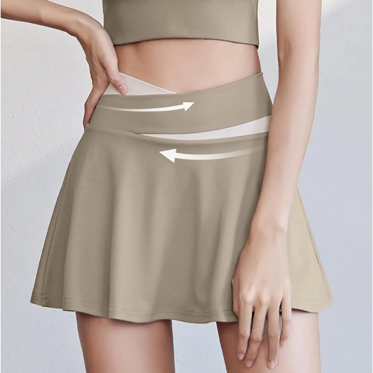 Flowy Skirts for Women High Waisted Solid Color Athletic Ruffle Pleated Skirt Trending Cute Dance Skirts for Tennis