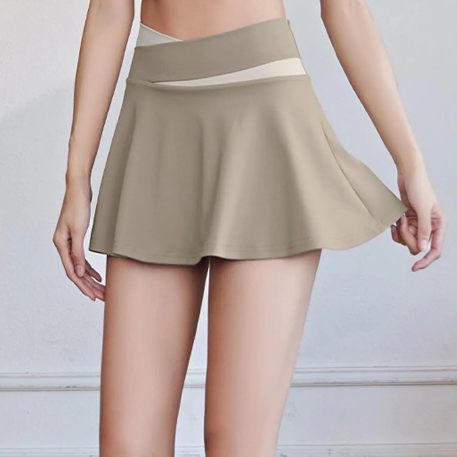 Flowy Skirts for Women High Waisted Solid Color Athletic Ruffle Pleated Skirt Trending Cute Dance Skirts for Tennis