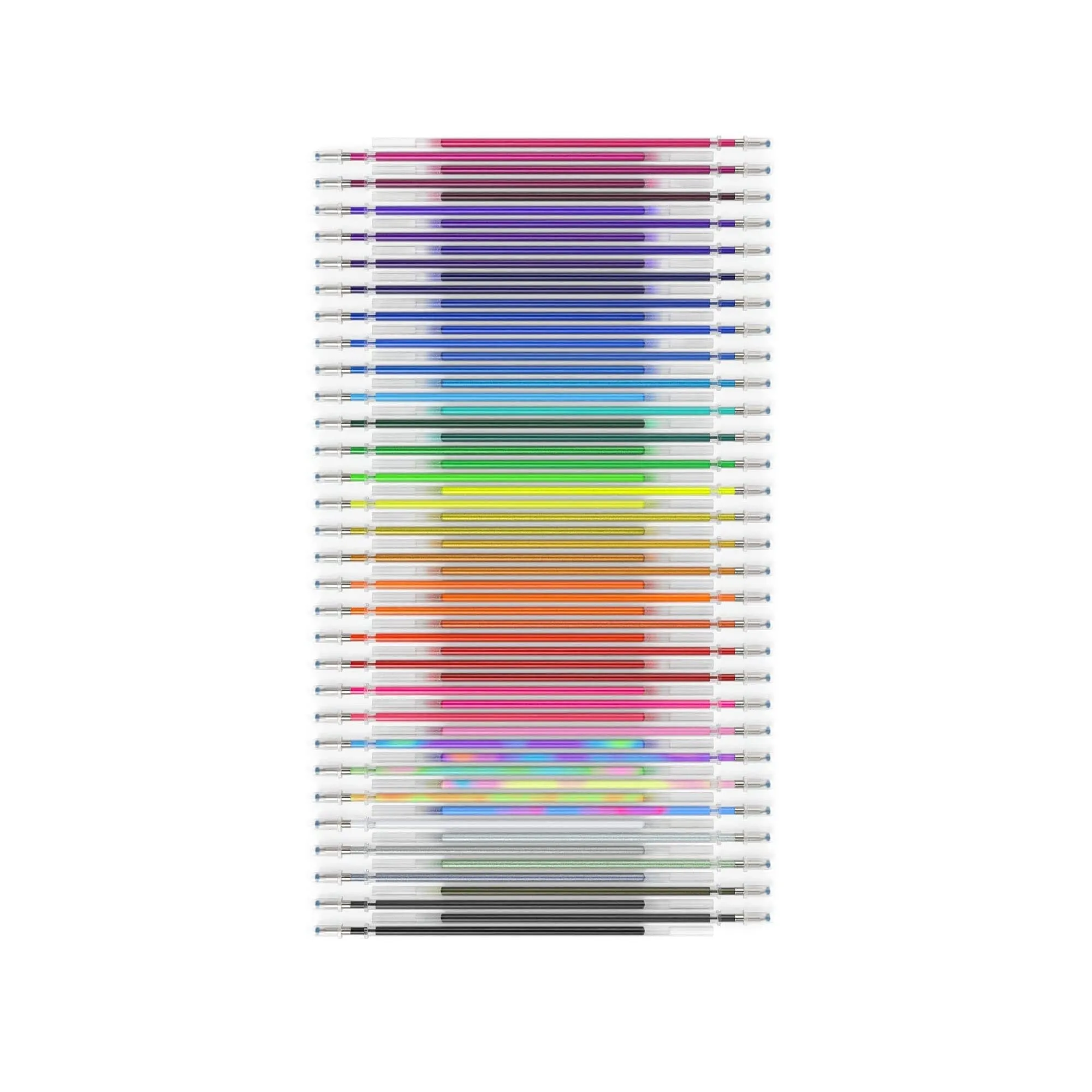 Gel Pens Ink Refills | 60 Individual | Color Bundle AcidFree & Non-Toxic | 0.8-1.0 mm Tips