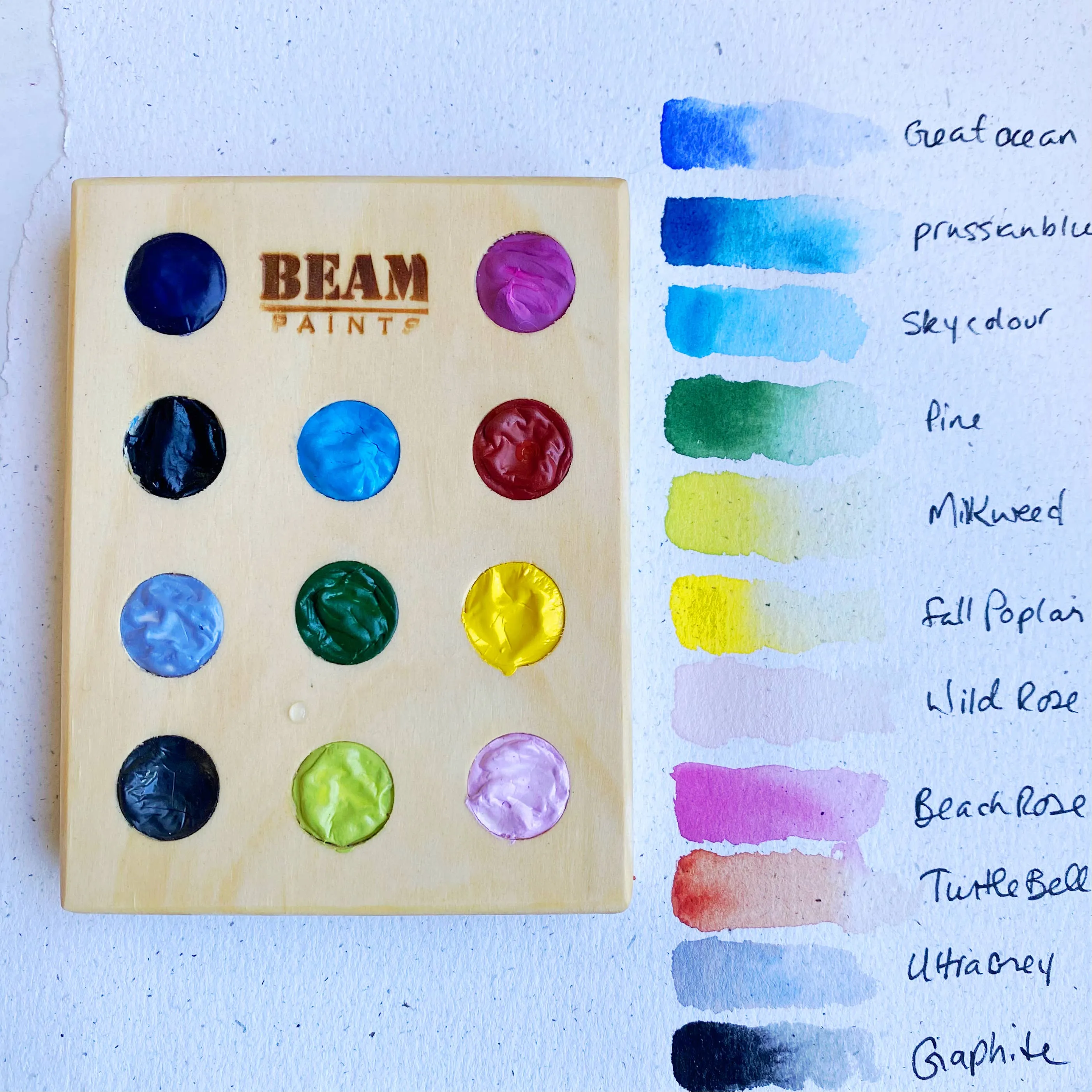 Georgian Bay Pine 11 Indigenous Watercolour Palette by BEAM Paints