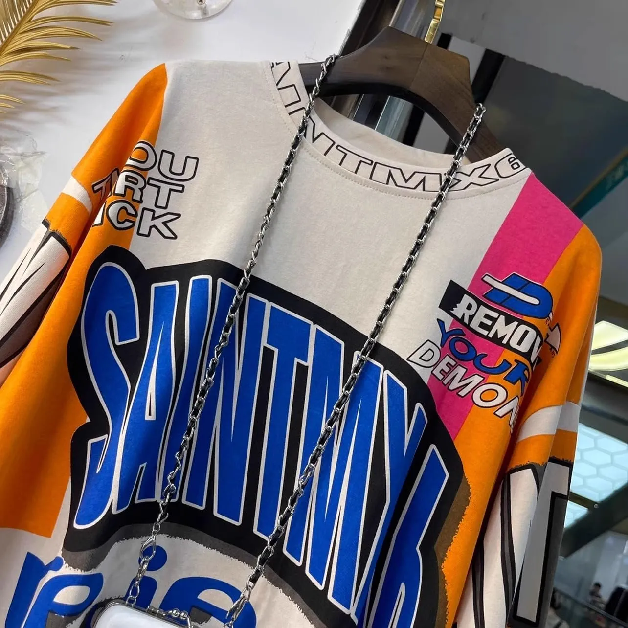 GGOOB 2000s Trendy 2024 Rapper Oversized Graphic Tees Y2k Long Sleeve Tshirts Hip Hop 90s Outfits Jersey Shirts Dress