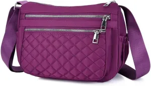 Hobo Bags for Women Casual Quilted Crossbody Purse Waterproof Shoulder Messenger Bag Lightweight Pocketbooks
