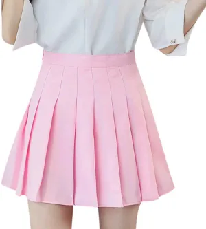 Hoop Skirt Steel Waist Mini Skirt High Fashion Pleated Waist Women's Casual Slim Skirt Tennis Skirt Silk Midi