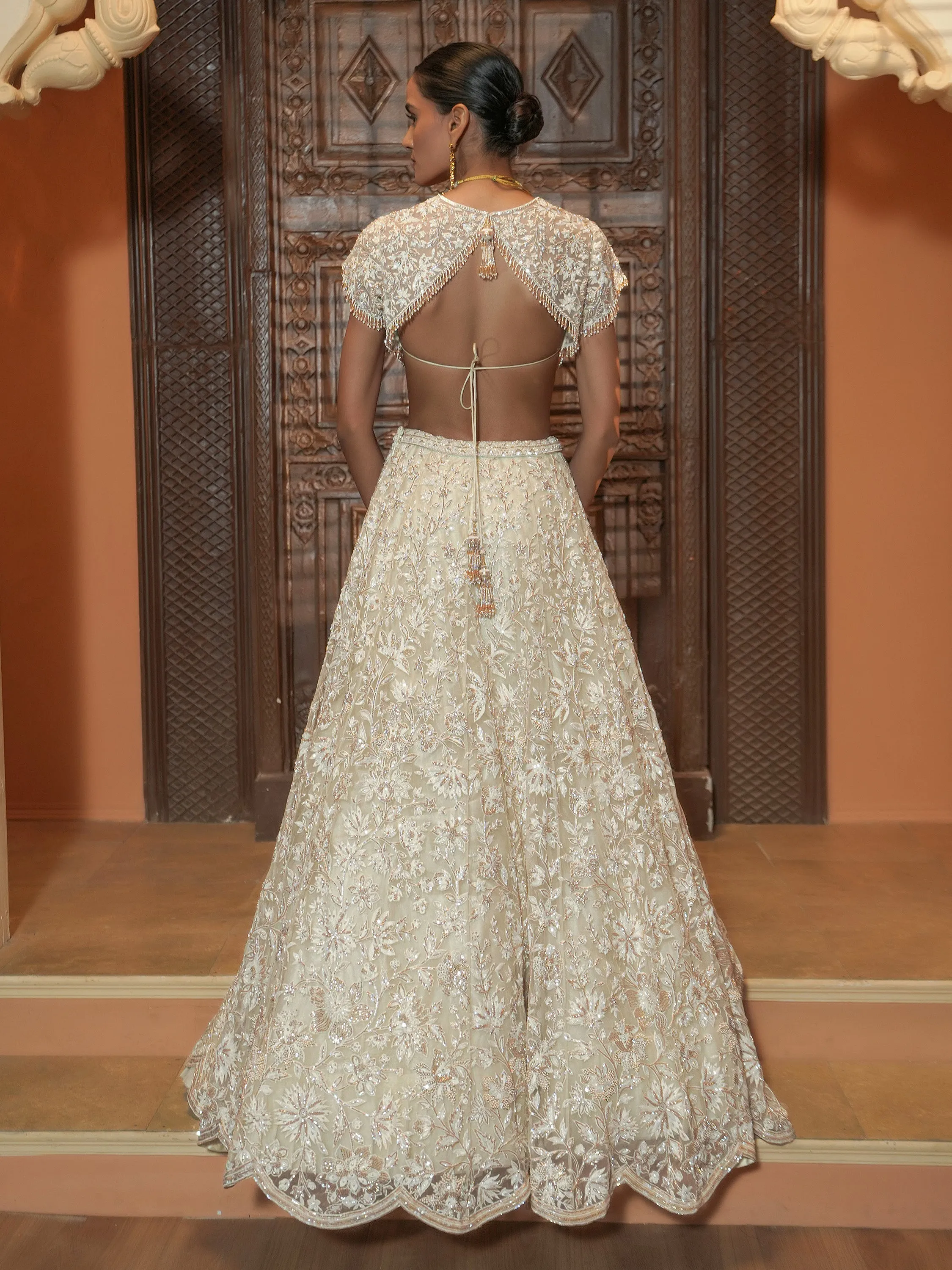 Ivory Heavy Bridal Lehenga Set