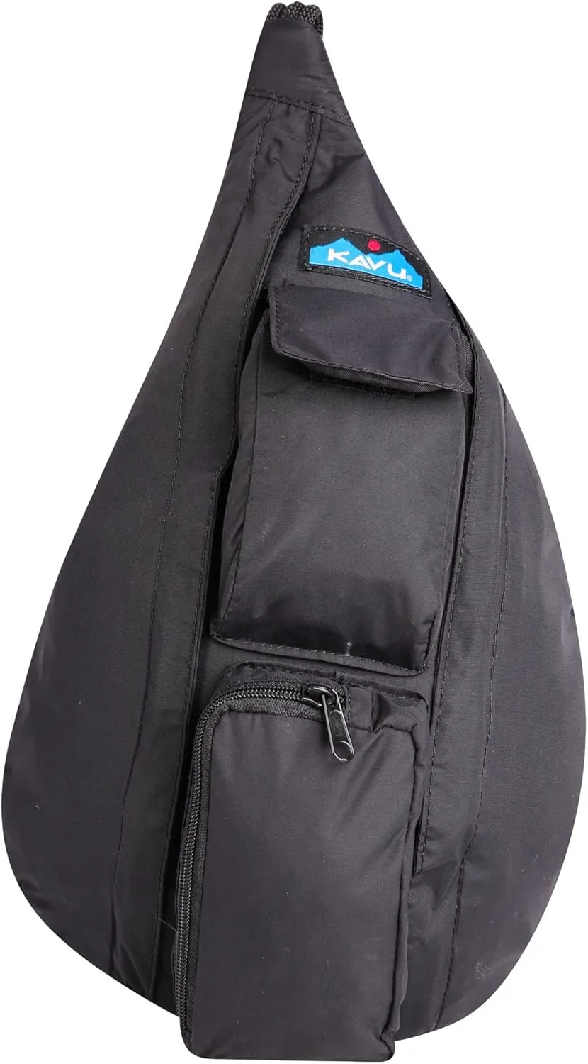 KAVU Mini Rope Sack Sling Crossbody Backpack - Blackout