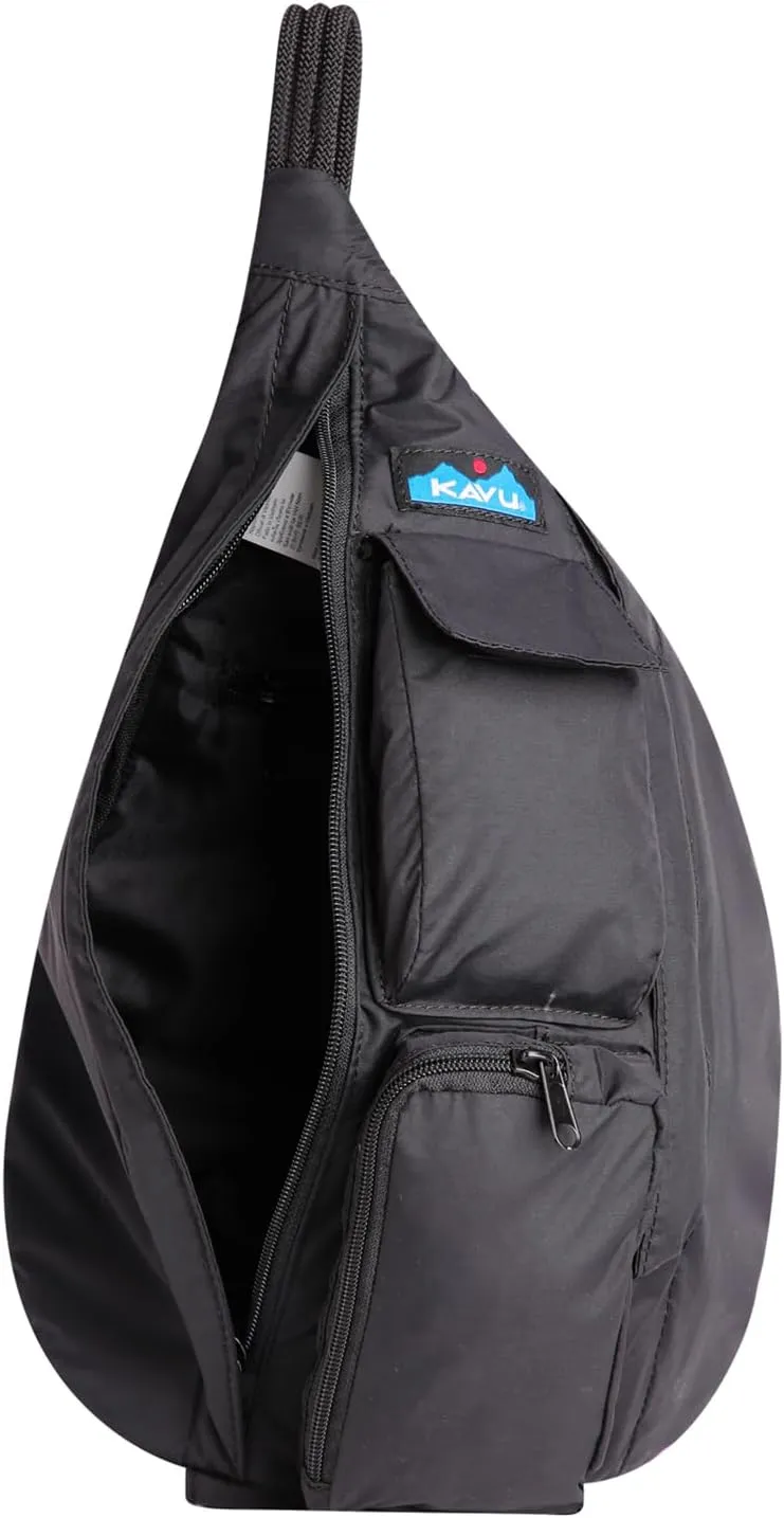 KAVU Mini Rope Sack Sling Crossbody Backpack - Blackout