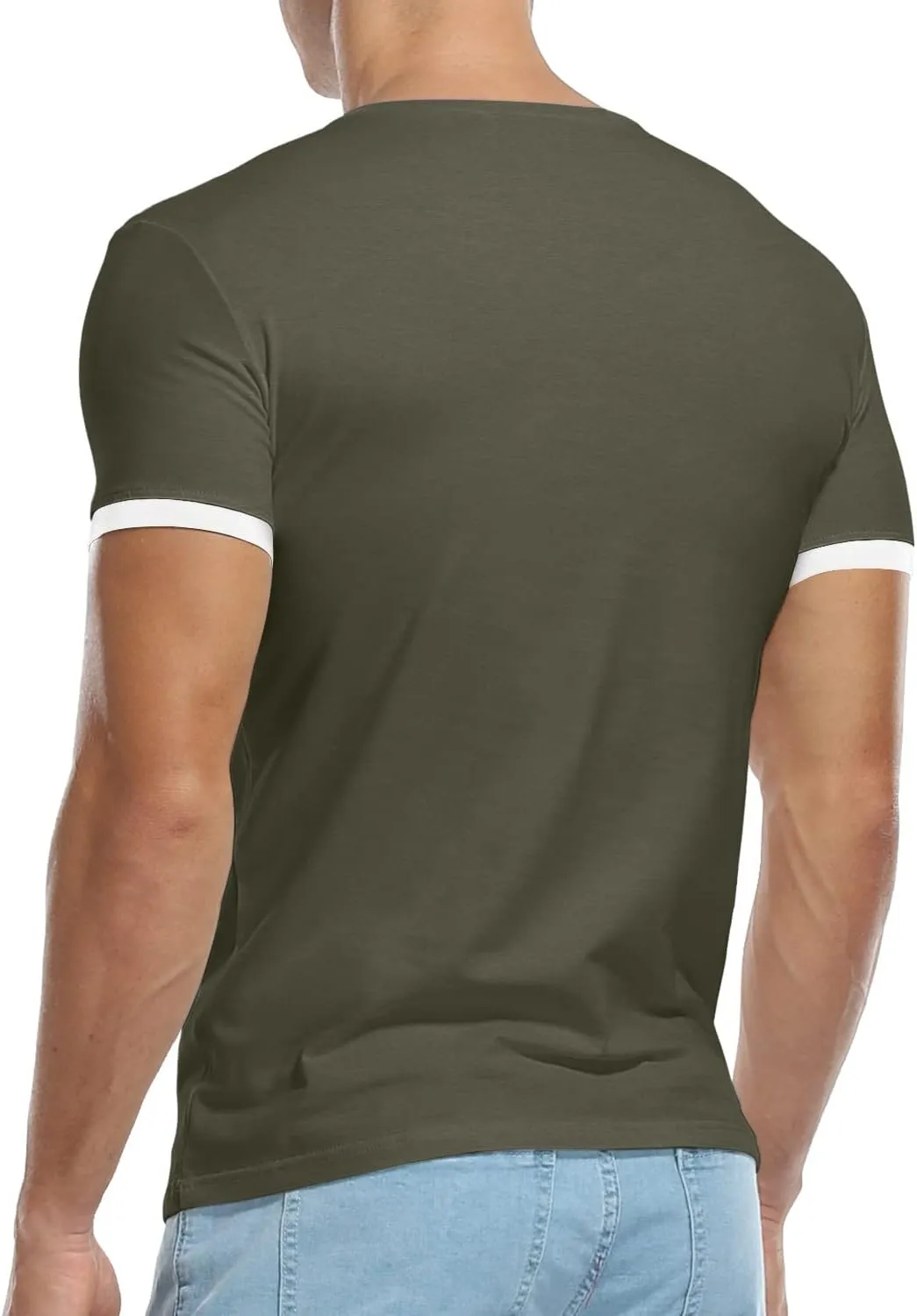 KUYIGO Men's Henley Shirts Short Long Sleeve Casual Summer Slim Fit Cotton Shirt