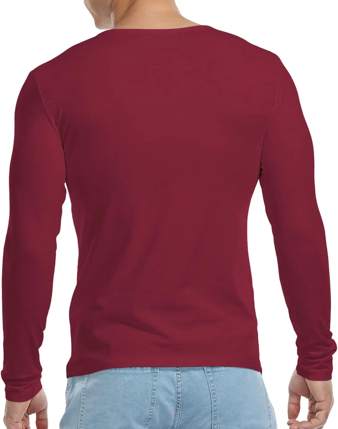 KUYIGO Men's Henley Shirts Short Long Sleeve Casual Summer Slim Fit Cotton Shirt