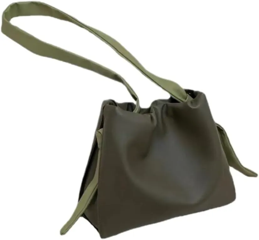 Large Women's Bucket Bag Hobo Handbags PU Leather Crossbody Fashion All-match Large-capacity Commuter Portable Shoulder Bag